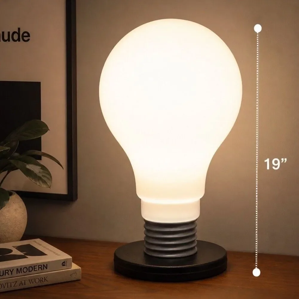 Vintage Giant Light Bulb Lamp Blow Mold Table Lamp Mid Century Modern TESTED